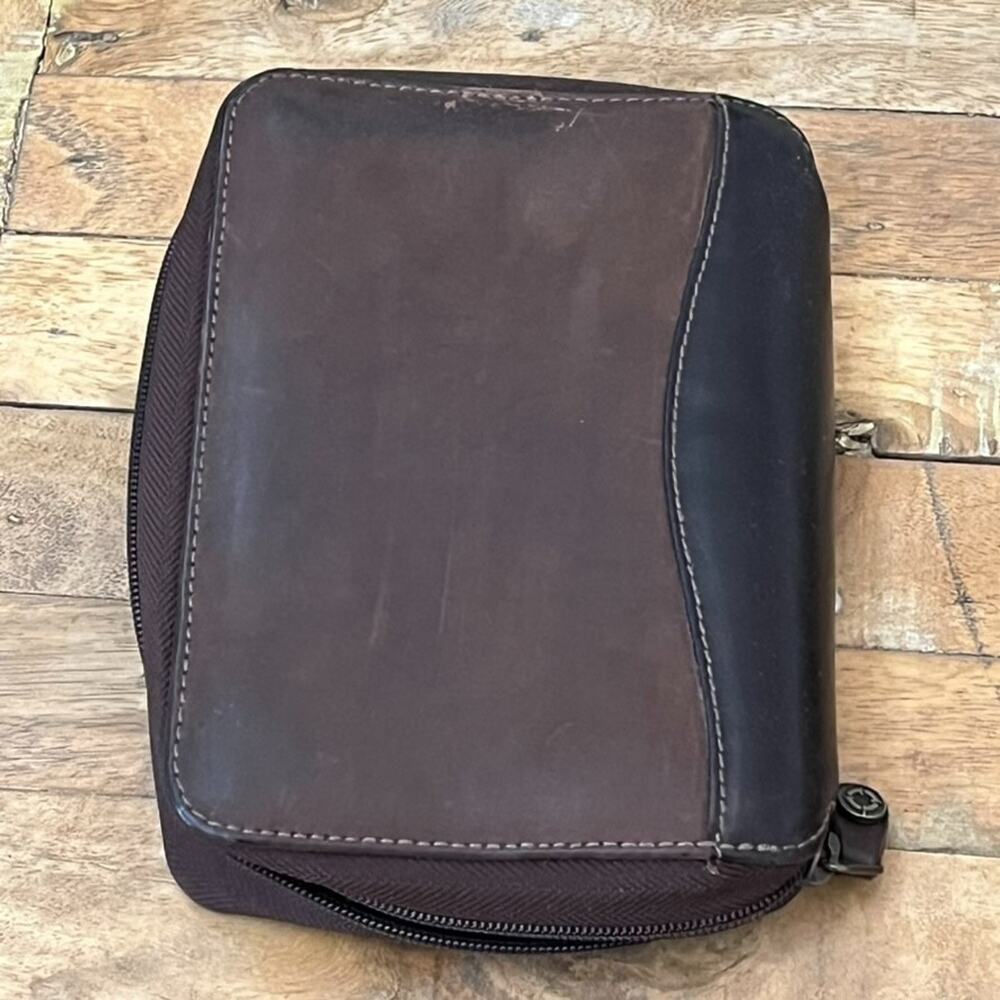 Vintage Franklin Covey Leather Portfolio Planner Folder Zip-Around Closure - Picture 7 of 11